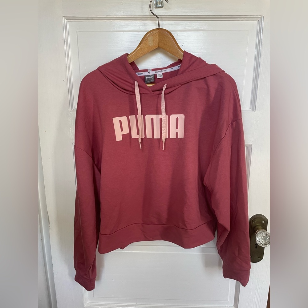 Cropped Mauve Puma Hoodie